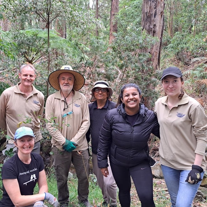 Men and women in group for Bushcare Volunteer Photo